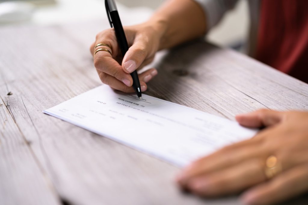 comment remplir un cheque
