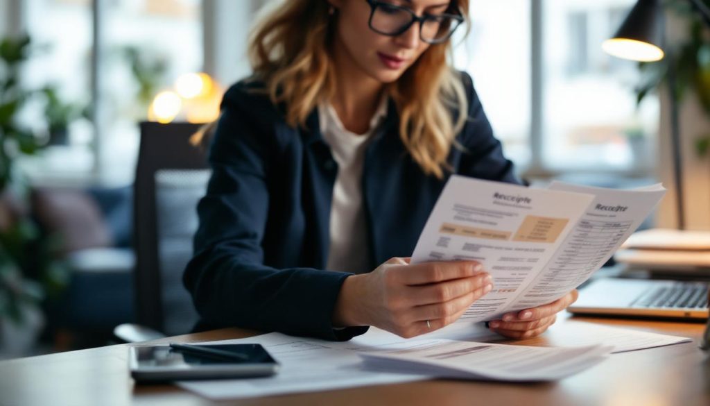 Quittance de loyer sur une table, symbolisant l'importance de fournir 3 quittances pour une location immobilière.